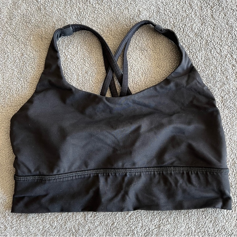 Lululemon black sports bra size 8
